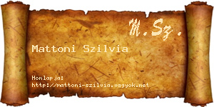 Mattoni Szilvia névjegykártya