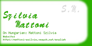 szilvia mattoni business card